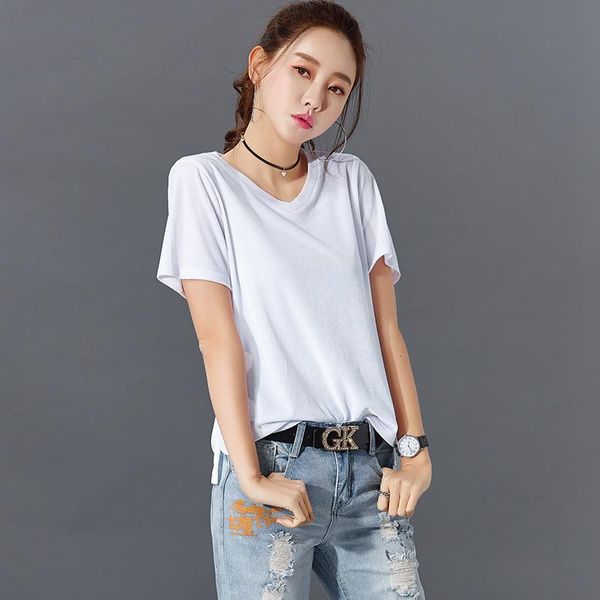 women's t-shirt 2021 summer tshirt women cotton o-neck casual tees ladies, White
women's t-shirt 2021 summer tshirt women cotton o-neck casual tees ladies, White