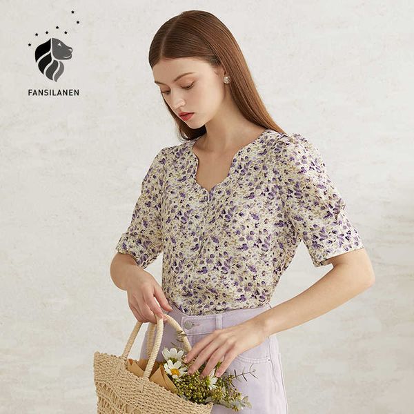 fansilanen puff sleeve floral print chiffon blouse shirt women v neck vintage summer female boho casual button up 210607, White
fansilanen puff sleeve floral print chiffon blouse shirt women v neck vintage summer female boho casual button up 210607, White