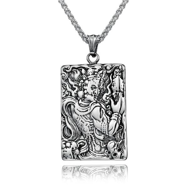 pendant necklaces 2021 arrival buddhism fudo mingwang gothic stainless steel chain necklace for women students party punk jewelry gift, Silver
pendant necklaces 2021 arrival buddhism fudo mingwang gothic stainless steel chain necklace for women students party punk jewelry gift, Silver