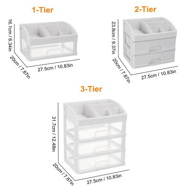 1/2/3 tier makeup organizer drawers plastic cosmetic storage box jewelry container make up case brush holder organizers boxes & bins
1/2/3 tier makeup organizer drawers plastic cosmetic storage box jewelry container make up case brush holder organizers boxes & bins