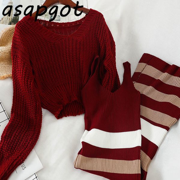autumn solid v neck pullovers sweaters women puff sleeve knitwear slim spaghetti strap striped split dress casual 2piece sets 210429, White
autumn solid v neck pullovers sweaters women puff sleeve knitwear slim spaghetti strap striped split dress casual 2piece sets 210429, White