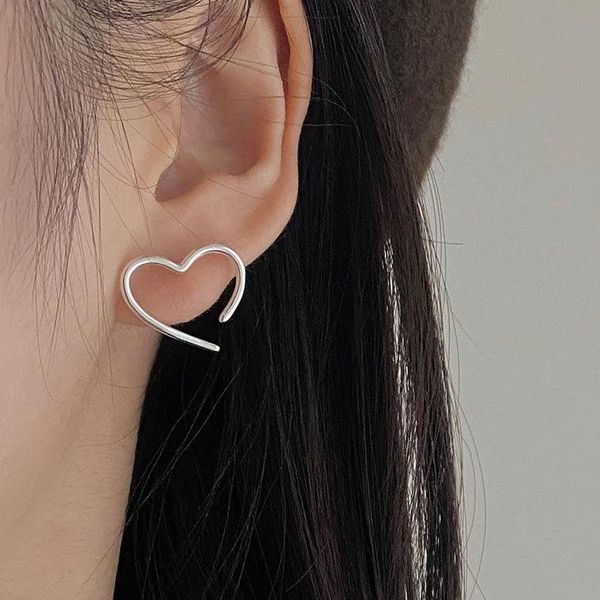 stud 100% 925 sterling silver irregular love heart earrings for women jewelry,minimalist earings woman birthday gift accessories, Golden;silver
stud 100% 925 sterling silver irregular love heart earrings for women jewelry,minimalist earings woman birthday gift accessories, Golden;silver