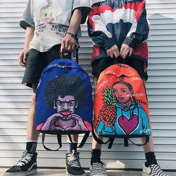 backpack hip-hop printed human head travel bag personalized lapfashion campus student rucksack
backpack hip-hop printed human head travel bag personalized lapfashion campus student rucksack