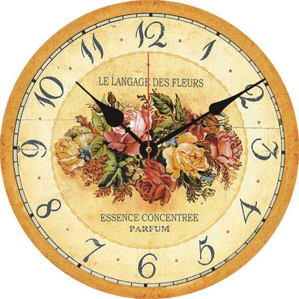 wall clocks 14 inch wooden clock vintage parfum roses style for kitchen office home silent non-ticking art hanging arabic numeral
wall clocks 14 inch wooden clock vintage parfum roses style for kitchen office home silent non-ticking art hanging arabic numeral