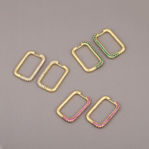 square zircon hoop earrings for women jeweley punk hip hop copper red crystal geometric rectangle small earring men wholesale & huggie, Golden;silver
square zircon hoop earrings for women jeweley punk hip hop copper red crystal geometric rectangle small earring men wholesale & huggie, Golden;silver