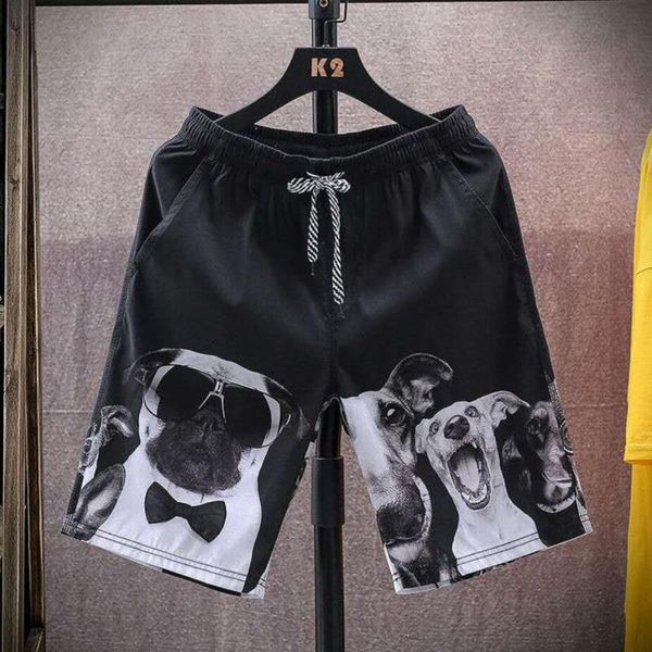 men's shorts men beach loose drawstring printed casual sports quick-dry short pants, White;black
men's shorts men beach loose drawstring printed casual sports quick-dry short pants, White;black