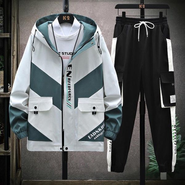 men's tracksuits 2021 men fashion tracksuit spring autumn 2pc jacket+casual set student patchwork slim fit sweat suits, Gray
men's tracksuits 2021 men fashion tracksuit spring autumn 2pc jacket+casual set student patchwork slim fit sweat suits, Gray