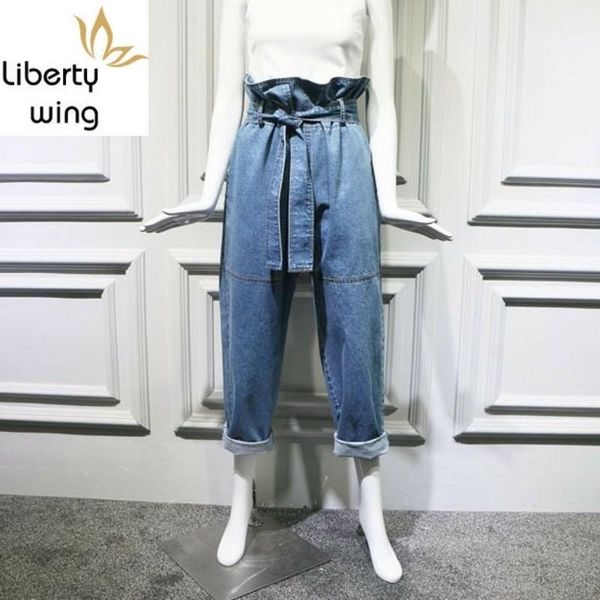 women's jeans women harem fashion vintage high waist drawstring denim pants female loose trousers roupas feminina, Blue
women's jeans women harem fashion vintage high waist drawstring denim pants female loose trousers roupas feminina, Blue