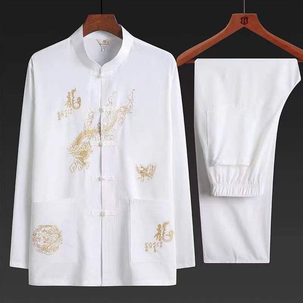 men's tracksuits cotton blends embroidery tang suit long-sleeved shirts+trousers men set casual 2pcs tracksuit male 5 color -3xl tz728, Gray
men's tracksuits cotton blends embroidery tang suit long-sleeved shirts+trousers men set casual 2pcs tracksuit male 5 color -3xl tz728, Gray
