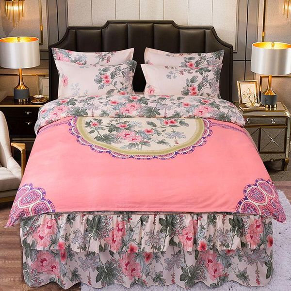 bedding sets korean princess style bedroom wedding 4pcs set 1quilt cover+1bed skirt+2 pillowcase non-slip king/ size j8468
bedding sets korean princess style bedroom wedding 4pcs set 1quilt cover+1bed skirt+2 pillowcase non-slip king/ size j8468