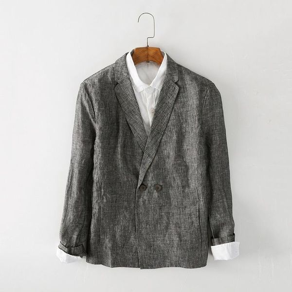 men's suits & blazers men clothing 2021 autumn linen suit jacket double button casual multicolor, White;black
men's suits & blazers men clothing 2021 autumn linen suit jacket double button casual multicolor, White;black