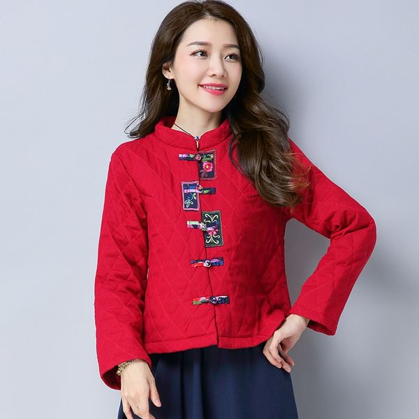 chinese cheongsam for women winter parka coats stand button warm coats retro jacket tang suit oriental style clothing 11689, Red
chinese cheongsam for women winter parka coats stand button warm coats retro jacket tang suit oriental style clothing 11689, Red