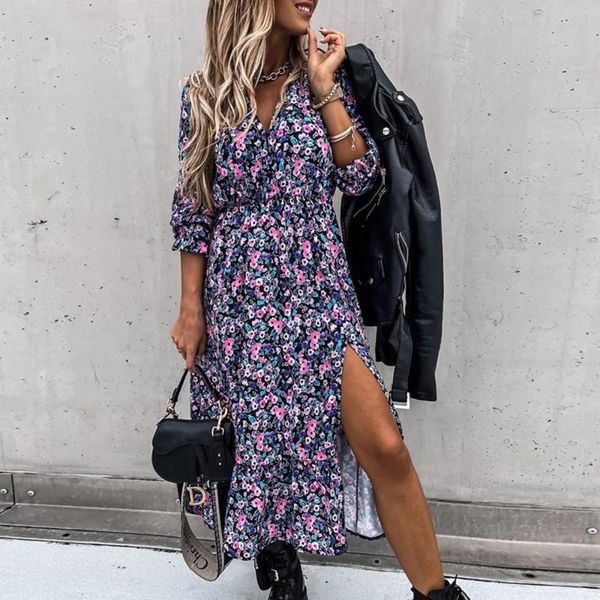 casual dresses long purple fashion woman clothes arrival up floral dress side sleeve autumn slit spring button b, Black;gray
casual dresses long purple fashion woman clothes arrival up floral dress side sleeve autumn slit spring button b, Black;gray