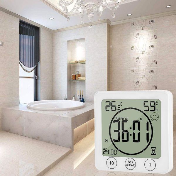 wall clocks lcd bathroom clock temperature humidity countdown waterproof shower timer
wall clocks lcd bathroom clock temperature humidity countdown waterproof shower timer