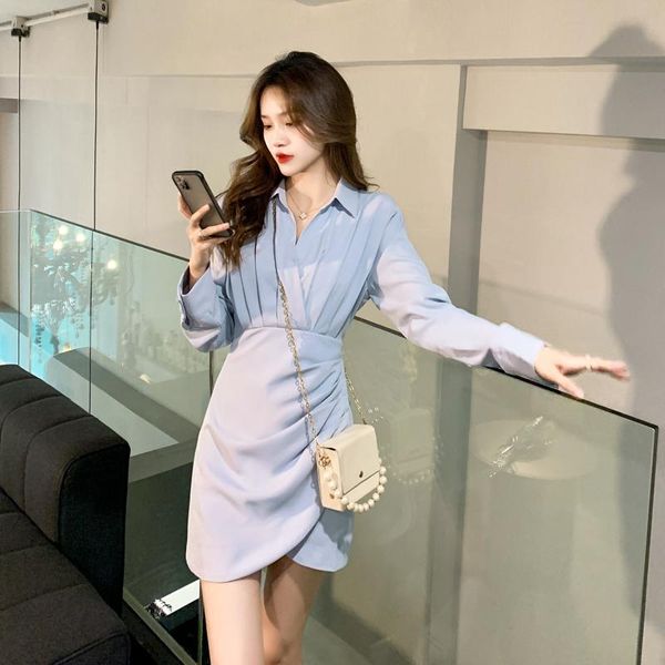 casual dresses coigarsam women korean dress fashion one piece autumn spring 2022 french style long sleeve pleated robe, Black;gray
casual dresses coigarsam women korean dress fashion one piece autumn spring 2022 french style long sleeve pleated robe, Black;gray