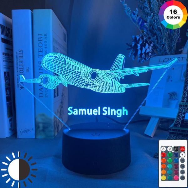 night lights custom 3d lamp airplane hologram baby light cool name customization nightlight for child bedroom decor led
night lights custom 3d lamp airplane hologram baby light cool name customization nightlight for child bedroom decor led