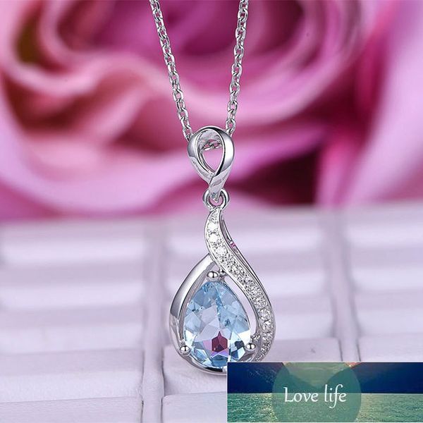 huitan new fashion light blue pear shape elegant women birthday party necklace romantic anniversary gift female necklace jewelry, Golden;silver
huitan new fashion light blue pear shape elegant women birthday party necklace romantic anniversary gift female necklace jewelry, Golden;silver