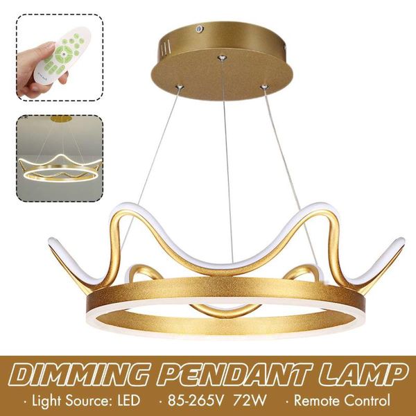 pendant lamps 52cm modern crown led lamp acrylic remote dimmable light home bedroom indoor dimming fixture decor 85-265v 73w
pendant lamps 52cm modern crown led lamp acrylic remote dimmable light home bedroom indoor dimming fixture decor 85-265v 73w