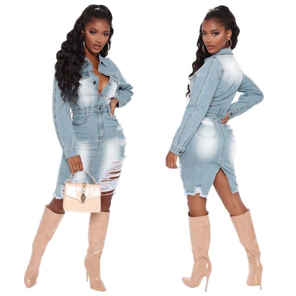 casual dresses women denim hole dress spring autumn cowboy lining long package hip female jeans, Black;gray
casual dresses women denim hole dress spring autumn cowboy lining long package hip female jeans, Black;gray