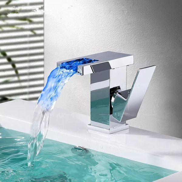 bathroom sink faucets led waterfall faucet basin mixer tap square chromed tall or short br-714 1a1p
bathroom sink faucets led waterfall faucet basin mixer tap square chromed tall or short br-714 1a1p