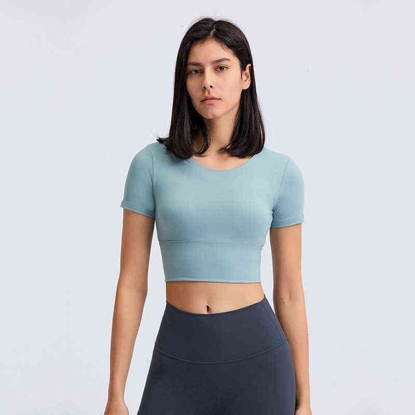 women's jackets 2021 summer navel exposed yoga t-shirt with breast pad women's hollow back outdoor leisure sports short sleeve, White
women's jackets 2021 summer navel exposed yoga t-shirt with breast pad women's hollow back outdoor leisure sports short sleeve, White