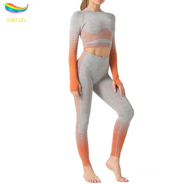 yoga outfit women high waist soft seamless stripe color contrast sport leggings and bra set workout clothes for tights
yoga outfit women high waist soft seamless stripe color contrast sport leggings and bra set workout clothes for tights