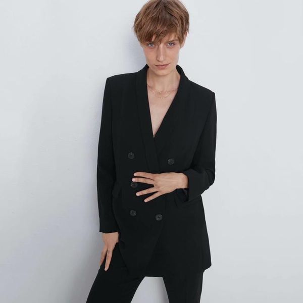 women's jackets vintage double breasted office ladies black women long coat gothic winter sleeve loose jacket female 2021 autumn clothi, Black;brown
women's jackets vintage double breasted office ladies black women long coat gothic winter sleeve loose jacket female 2021 autumn clothi, Black;brown