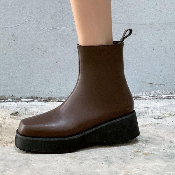 boots fashion square toe women platform flat heel ankle autumn winter comfortable foam sole ladies shoes, Black
boots fashion square toe women platform flat heel ankle autumn winter comfortable foam sole ladies shoes, Black