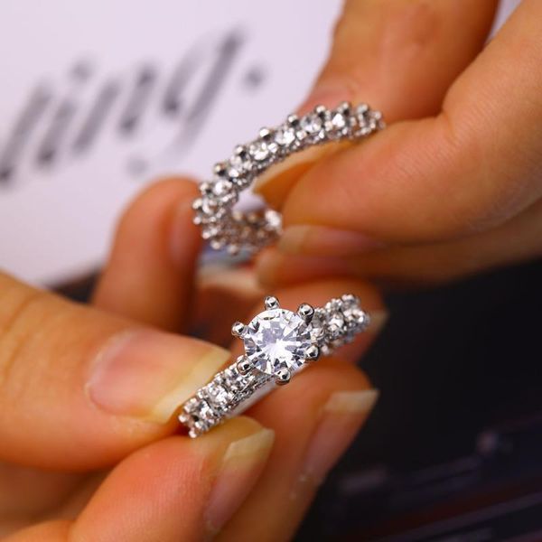 cluster rings couple crystal ring set european american inlaid rhinestone fashion pair female party gift, Golden;silver
cluster rings couple crystal ring set european american inlaid rhinestone fashion pair female party gift, Golden;silver