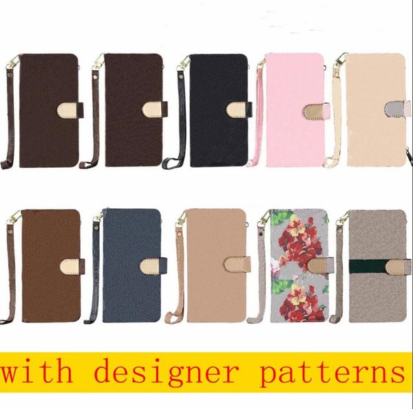 

Fashion designer phone cases for iPhone 12 13 Pro max 11 11Pro XR XS MAX shell leather Multi-function card package storage wallet cover L01, Grey g