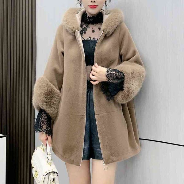 medium and long danish mink cotton padded clothes women's 2021 winter new imitation fur down warm hooded, Black
medium and long danish mink cotton padded clothes women's 2021 winter new imitation fur down warm hooded, Black