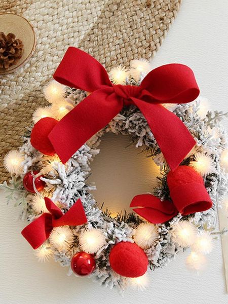 decorative flowers & wreaths christmas artificial rattan flower door hanging wreath with string light wall windows decoration for home festi
decorative flowers & wreaths christmas artificial rattan flower door hanging wreath with string light wall windows decoration for home festi