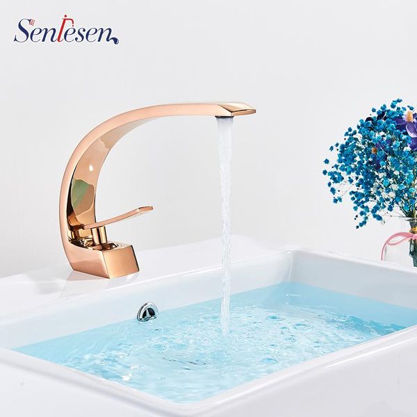 senlesen rose golden basin faucets brass deck mounted bathroom sink and cold water tap
senlesen rose golden basin faucets brass deck mounted bathroom sink and cold water tap