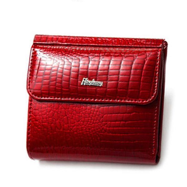fashion mini women wallet genuine leather wallets alligator hasp short female small woman coin purses, Red;black
fashion mini women wallet genuine leather wallets alligator hasp short female small woman coin purses, Red;black