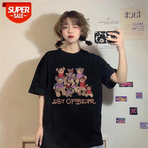 korean version of the new fun bear print loose couple girlfriends large short-sleeved t-shirt women #8h9k, White
korean version of the new fun bear print loose couple girlfriends large short-sleeved t-shirt women #8h9k, White