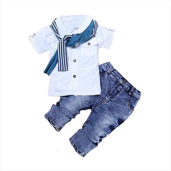 spring boys clothing sets short t shirt jeans scarf 3 pcs baby clothes kids suit for 2 6 years old, White
spring boys clothing sets short t shirt jeans scarf 3 pcs baby clothes kids suit for 2 6 years old, White