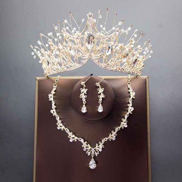 earrings & necklace bridal headwear set wedding crown 3-piece sets jewelry hair accessories, Silver
earrings & necklace bridal headwear set wedding crown 3-piece sets jewelry hair accessories, Silver