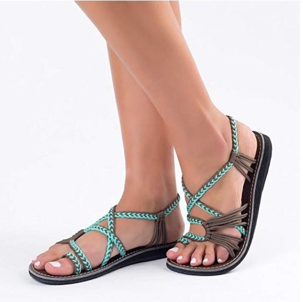 women sandals matching rope knot summer shoes woman beach flat plus size ladies soft bottom slippers female 43, Black
women sandals matching rope knot summer shoes woman beach flat plus size ladies soft bottom slippers female 43, Black