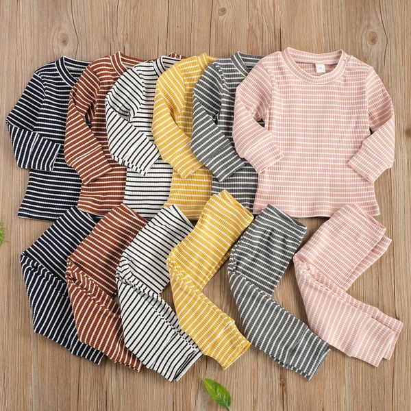 clothing sets 2pcs fashion baby's set sleepwear stripe round neck long sleeve and pants suit for born baby girls boys, White
clothing sets 2pcs fashion baby's set sleepwear stripe round neck long sleeve and pants suit for born baby girls boys, White