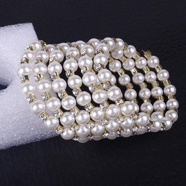 elegant multi-layer winding simulation pearl bracelet inlaid rhinestone fashion classic bracelets for women jewelry gifts bangle, Black
elegant multi-layer winding simulation pearl bracelet inlaid rhinestone fashion classic bracelets for women jewelry gifts bangle, Black