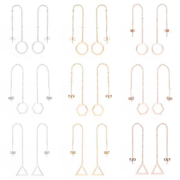 stainless steel circle drop earrings women round threader earrings long ear line chain ear fashion earings jewelry, Silver
stainless steel circle drop earrings women round threader earrings long ear line chain ear fashion earings jewelry, Silver