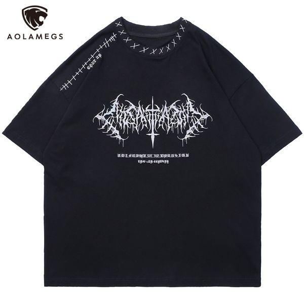 men's polos aolamegs male punk t-shirt embroidered t-shirt summer casual streetwear cool high street hipster, White;black
men's polos aolamegs male punk t-shirt embroidered t-shirt summer casual streetwear cool high street hipster, White;black