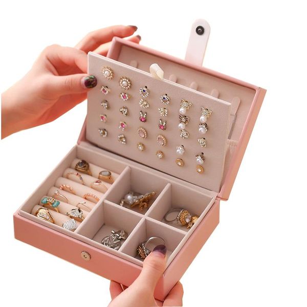 jewelry pouches, bags box portable small simple earrings ear studs ring hand storage, Pink;blue
jewelry pouches, bags box portable small simple earrings ear studs ring hand storage, Pink;blue