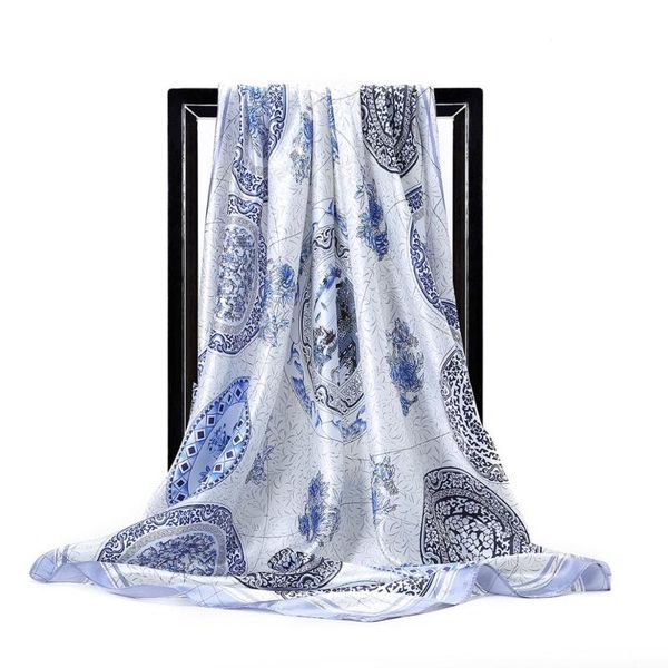 scarves silk scarf women fashion blue floral print square shawl foulard 90x90cm female bandana for head ladies large hijab satin scarfs, Blue;gray
scarves silk scarf women fashion blue floral print square shawl foulard 90x90cm female bandana for head ladies large hijab satin scarfs, Blue;gray