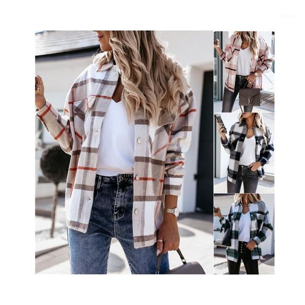 women's jackets women leisure winter long sleeve plaid printed shirt blouse casual loose single-breasted jacket coat, Black;brown
women's jackets women leisure winter long sleeve plaid printed shirt blouse casual loose single-breasted jacket coat, Black;brown