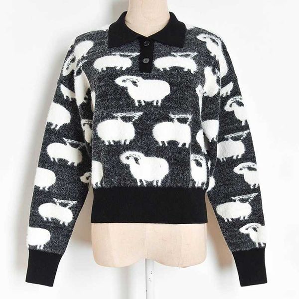 women's sweaters fashion cute women christmas jumper mink-like 3d sheep short lapel knitted sweater boutton pullover clothing h5pd, White;black
women's sweaters fashion cute women christmas jumper mink-like 3d sheep short lapel knitted sweater boutton pullover clothing h5pd, White;black