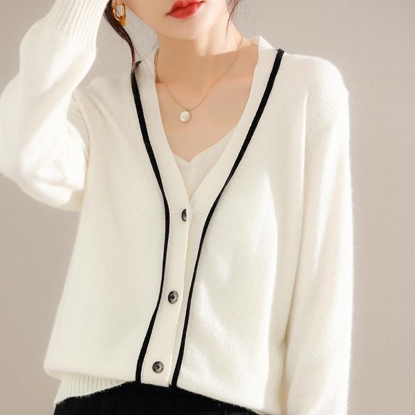 women's knits & tees 2021 cardigans for woman summer sweaters knitted jumper female knitwear v-neck patchworkcomfortable, White
women's knits & tees 2021 cardigans for woman summer sweaters knitted jumper female knitwear v-neck patchworkcomfortable, White