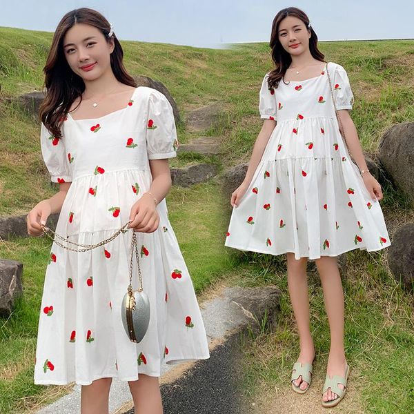 maternity dresses 2668# clothes summer cotton embroidery short sleeves loose stylish dress pregnant women mom, White
maternity dresses 2668# clothes summer cotton embroidery short sleeves loose stylish dress pregnant women mom, White