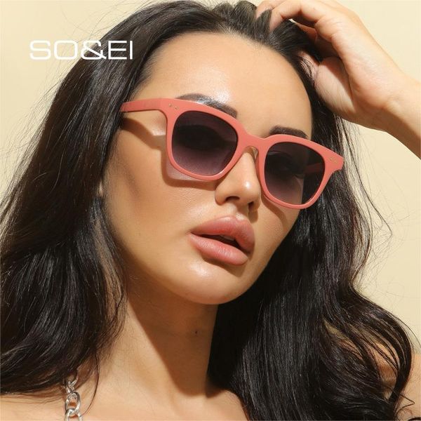 so&ei ins fashion square women sunglasses retro nail decoration eyewear men trending gradient sun glasses shades uv400, White;black
so&ei ins fashion square women sunglasses retro nail decoration eyewear men trending gradient sun glasses shades uv400, White;black