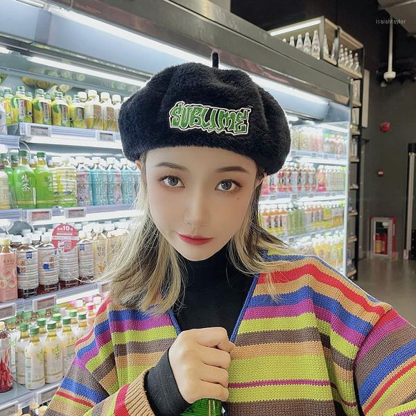 autumn and winter artist painter hat fur female beret version warmth retro wild original designer berets, Blue;gray
autumn and winter artist painter hat fur female beret version warmth retro wild original designer berets, Blue;gray